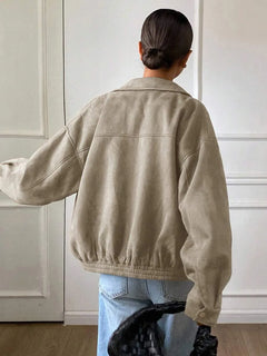 Oversized jas met rits