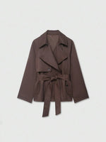 Trench coat met ceintuur en zakken