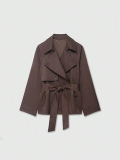 Trench coat met ceintuur en zakken