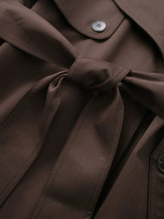 Trench coat met ceintuur en zakken