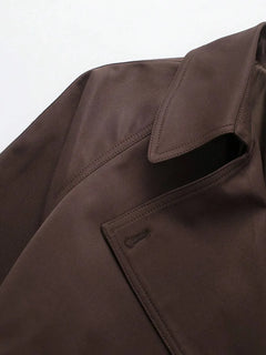 Trench coat met ceintuur en zakken