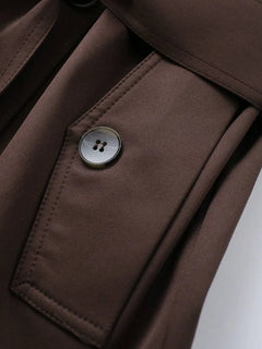 Trench coat met ceintuur en zakken