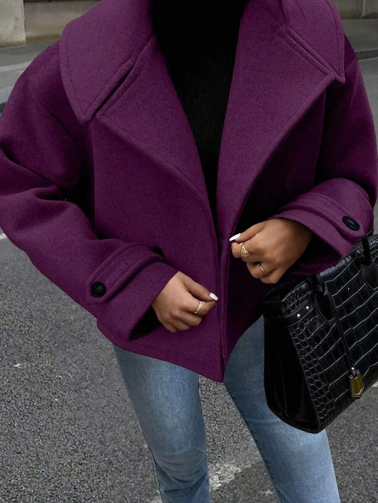 Oversized jas met brede revers