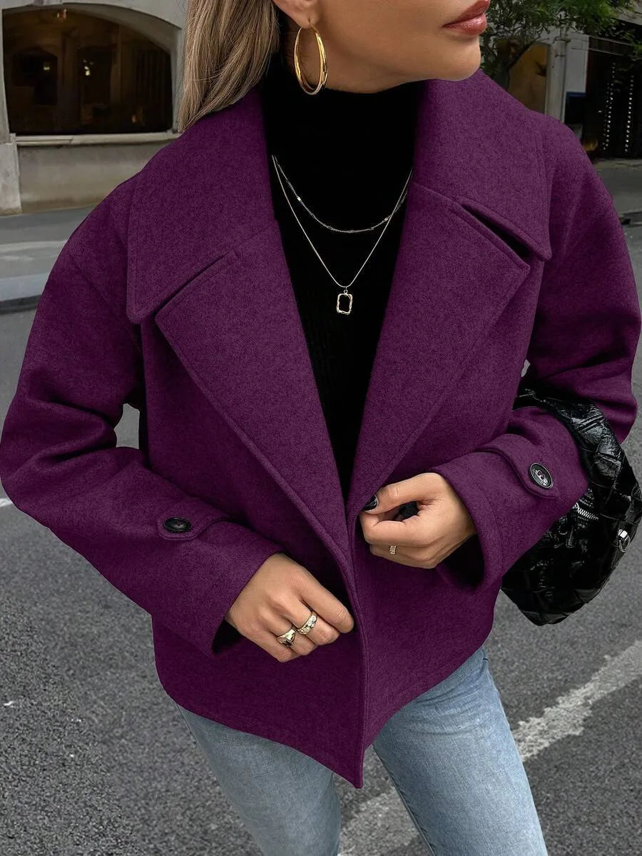 Oversized jas met brede revers