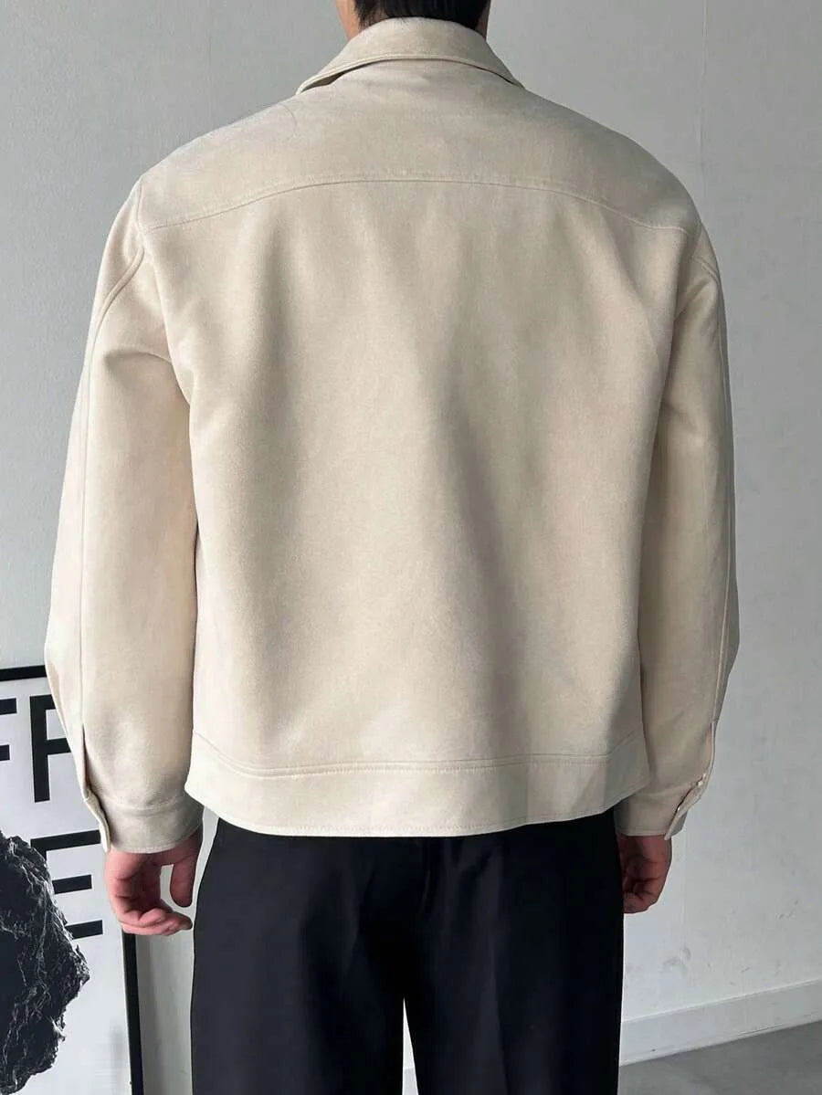 Bomberjack van bruin suede