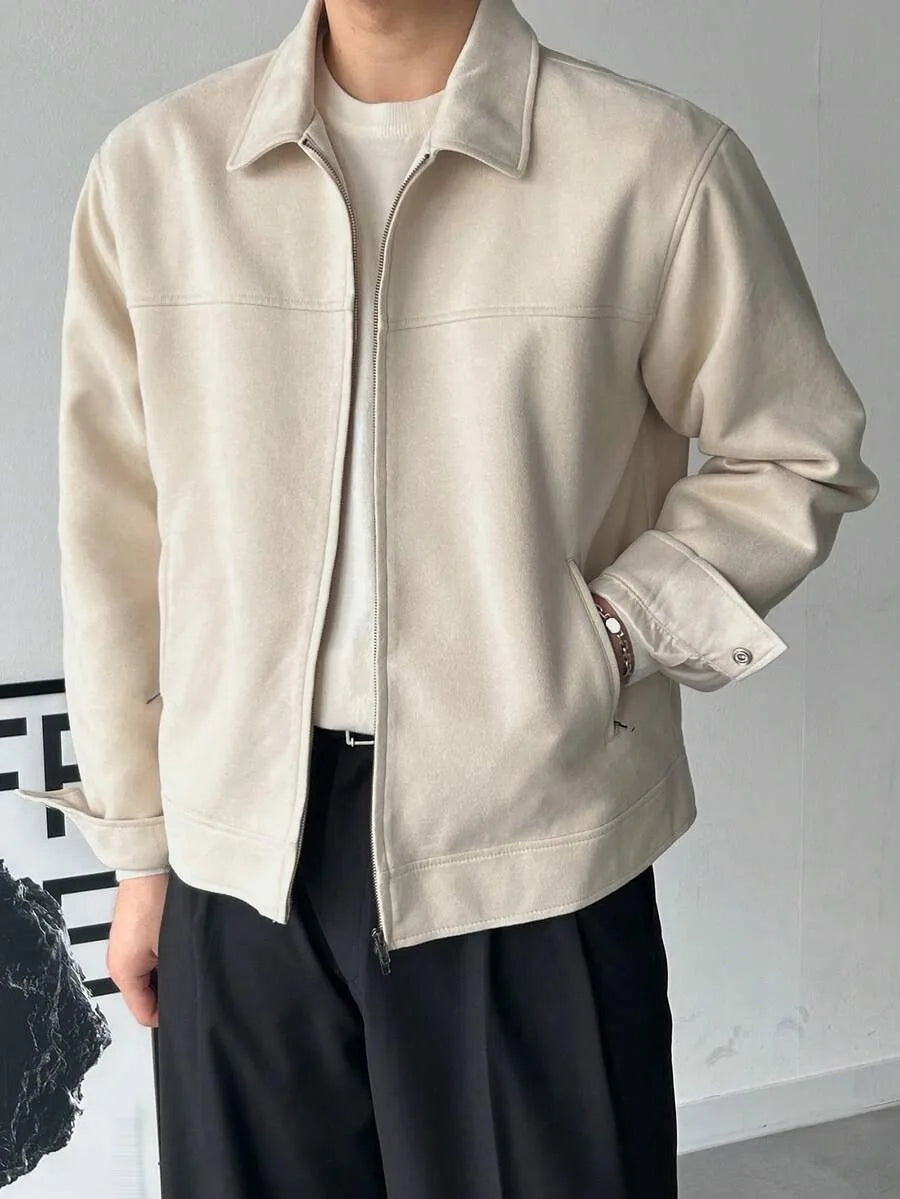 Bomberjack van bruin suede