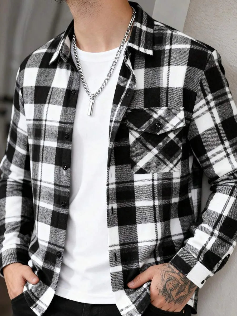 Overshirt met plaid patroon