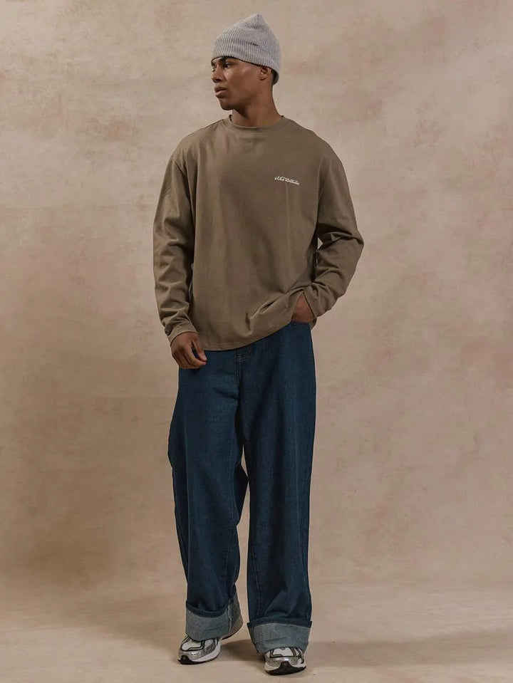 Oversized longsleeve met graphic print