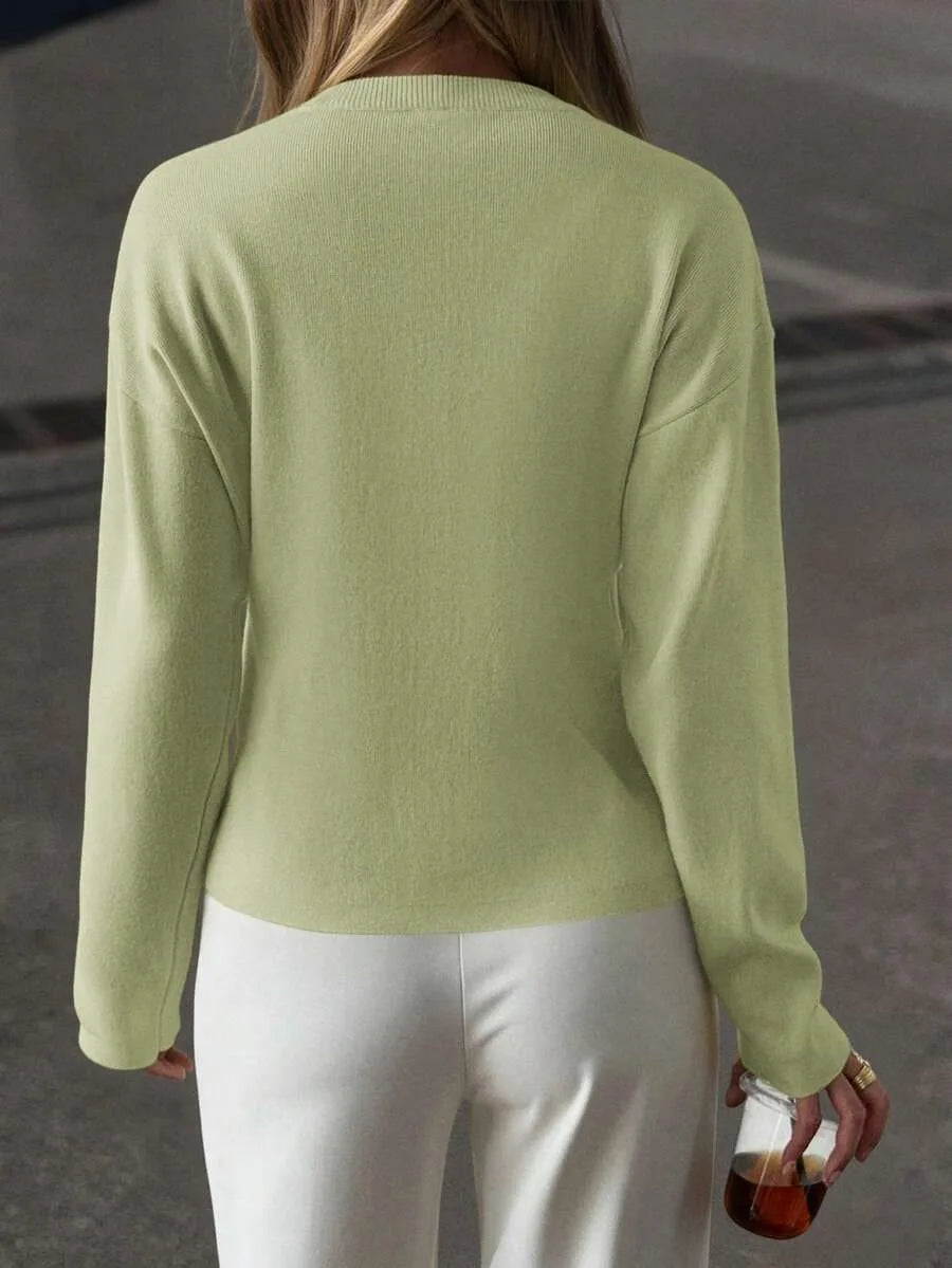 Cardigan met knopen en lange mouwen