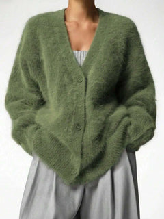 Oversized cardigan met V-hals