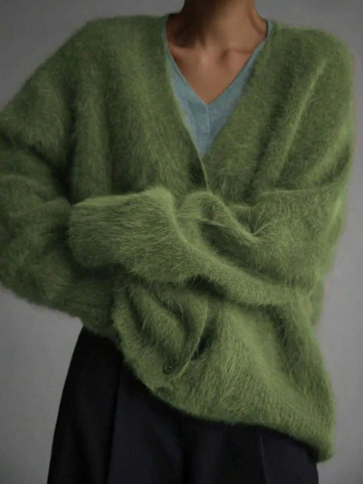 Oversized cardigan met V-hals