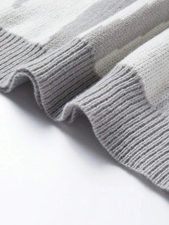 Kleurblok sweater met print