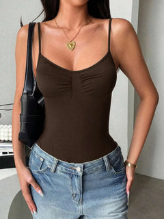 Bodysuit met spaghetti straps