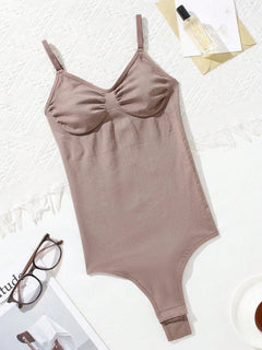 Bodysuit met V-hals en Spaghetti Bandjes