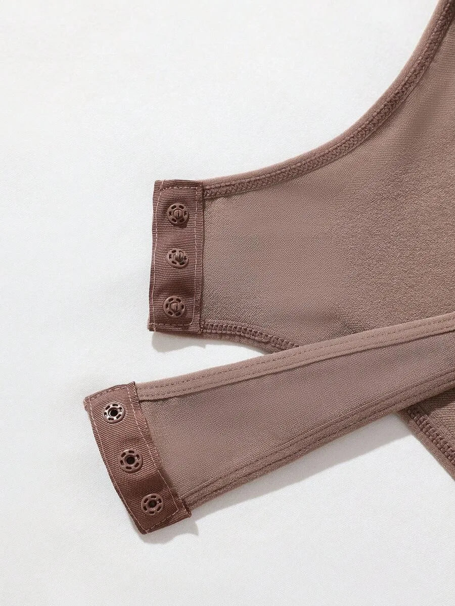 Bodysuit met V-hals en Spaghetti Bandjes