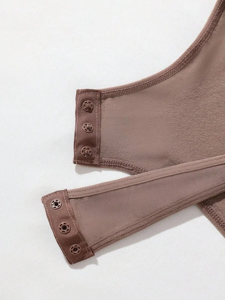 Bodysuit met V-hals en Spaghetti Bandjes
