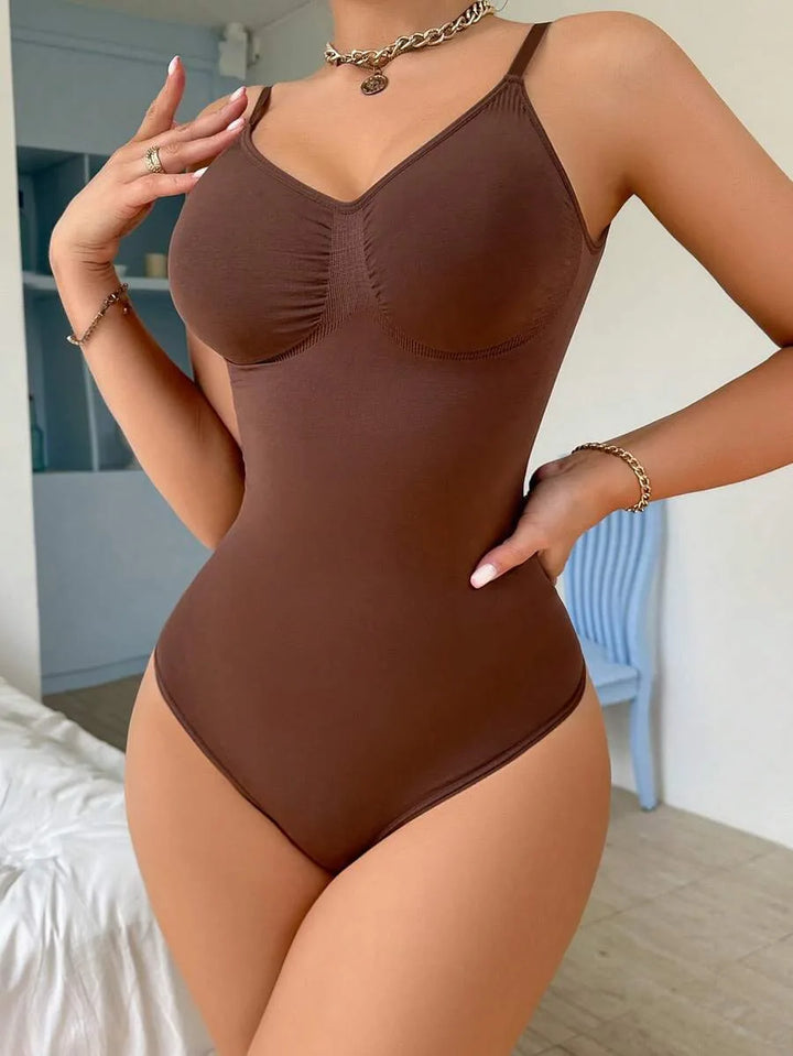 Bodysuit met V-hals en Spaghetti Bandjes