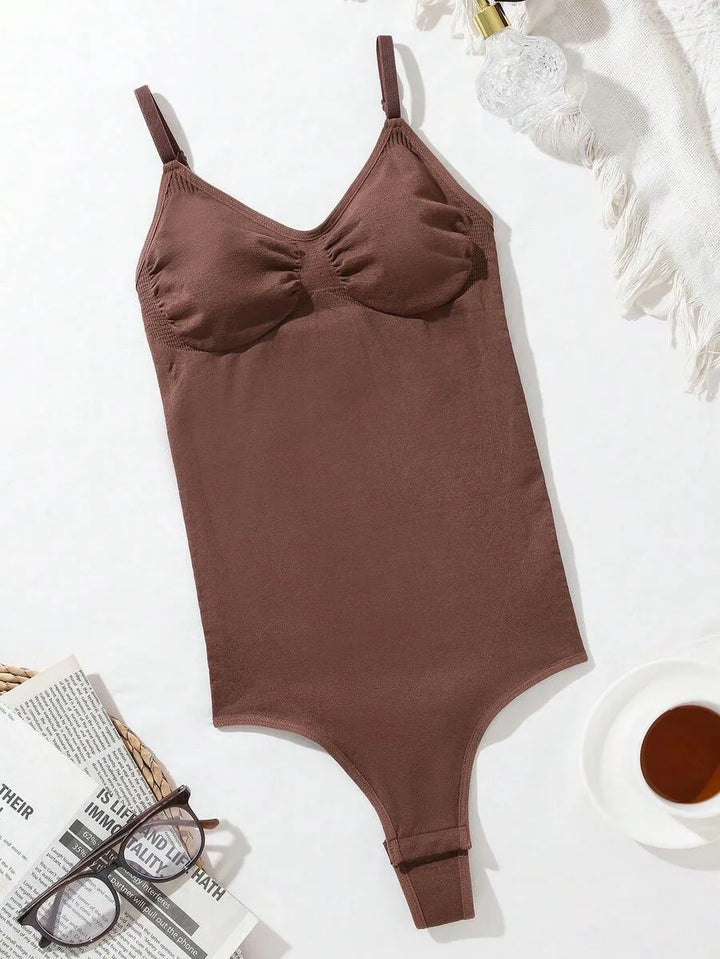 Bodysuit met V-hals en Spaghetti Bandjes