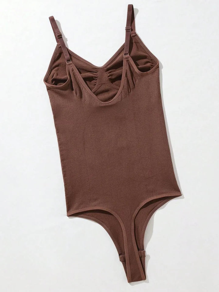 Bodysuit met V-hals en Spaghetti Bandjes