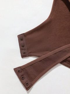 Bodysuit met V-hals en Spaghetti Bandjes