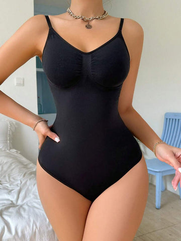 Bodysuit met V-hals en Spaghetti Bandjes