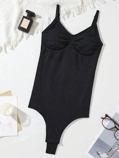Bodysuit met V-hals en Spaghetti Bandjes