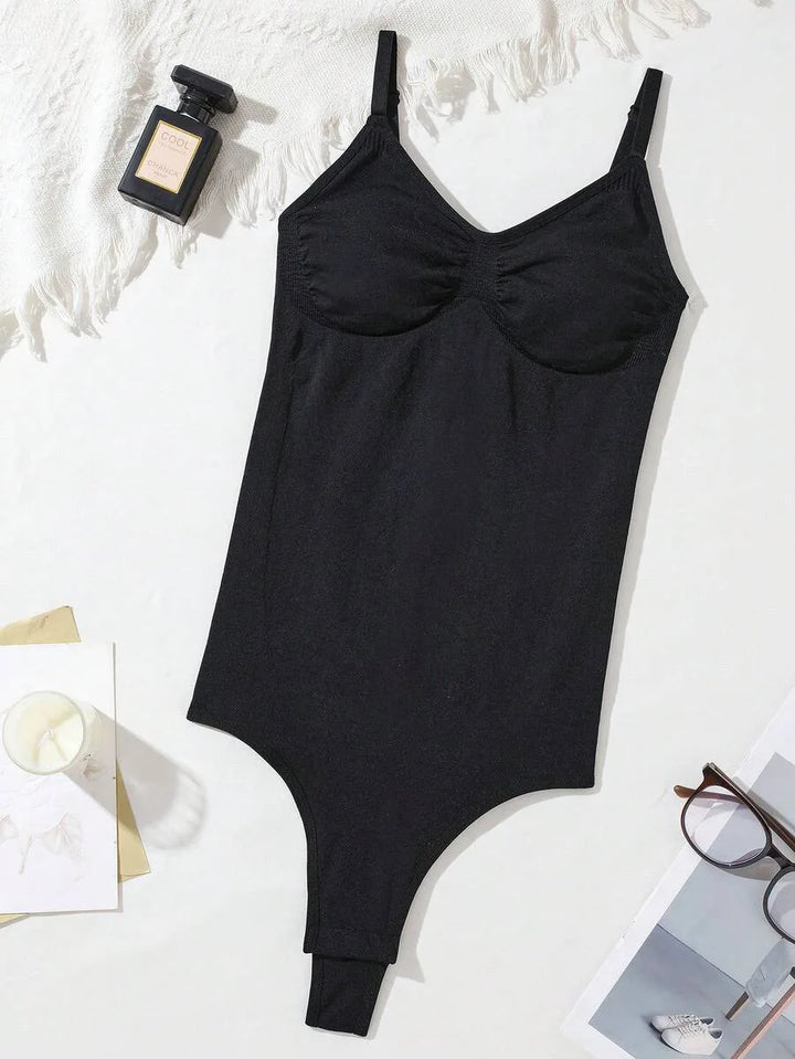 Bodysuit met V-hals en Spaghetti Bandjes