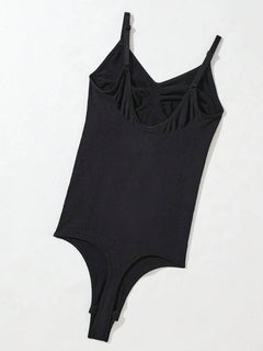 Bodysuit met V-hals en Spaghetti Bandjes