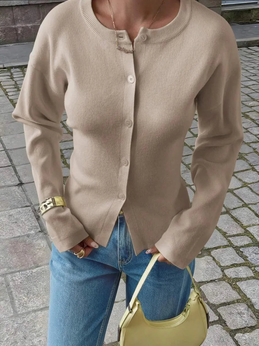 Cardigan met knopen en lange mouwen