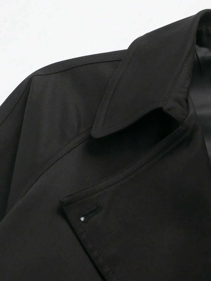 Trench coat met ceintuur en zakken