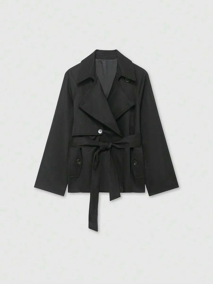 Trench coat met ceintuur en zakken