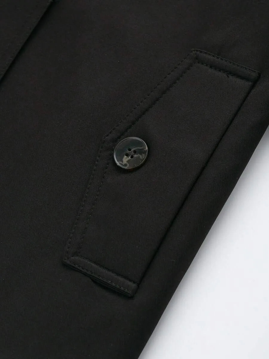 Trench coat met ceintuur en zakken