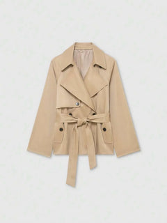 Trench coat met ceintuur en zakken