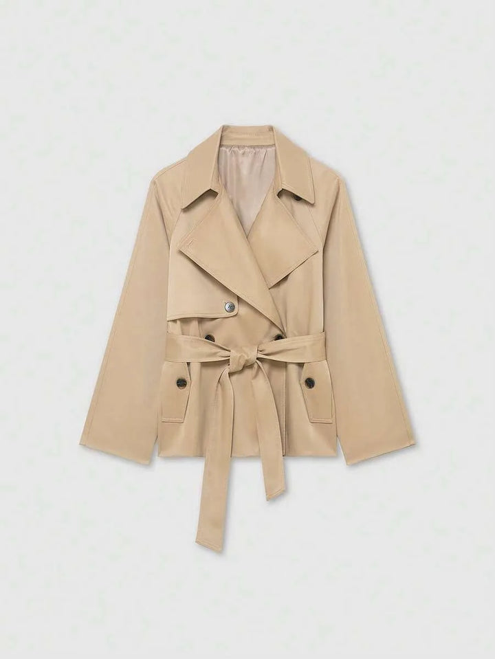 Trench coat met ceintuur en zakken