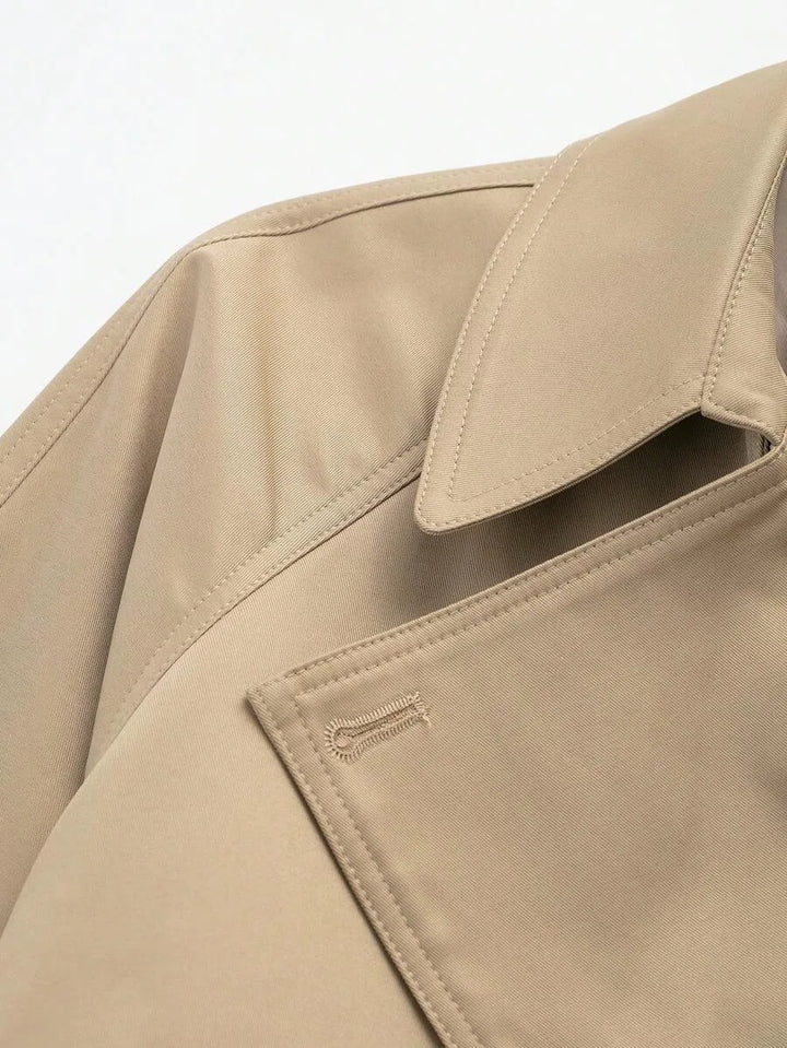 Trench coat met ceintuur en zakken