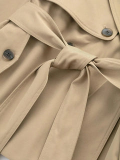 Trench coat met ceintuur en zakken
