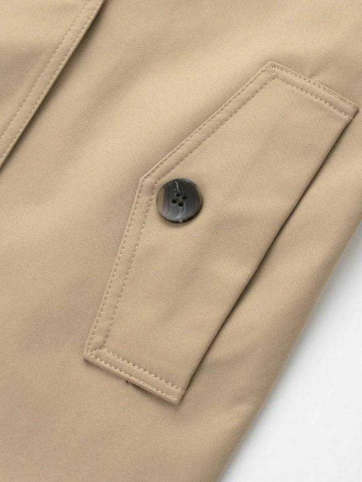 Trench coat met ceintuur en zakken