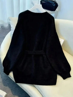 Oversized cardigan met riem