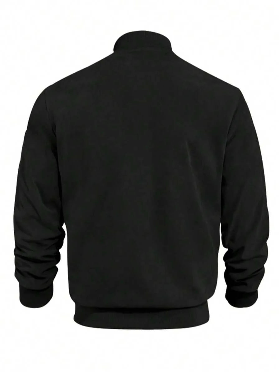 Bomberjack met suede-achtige textuur