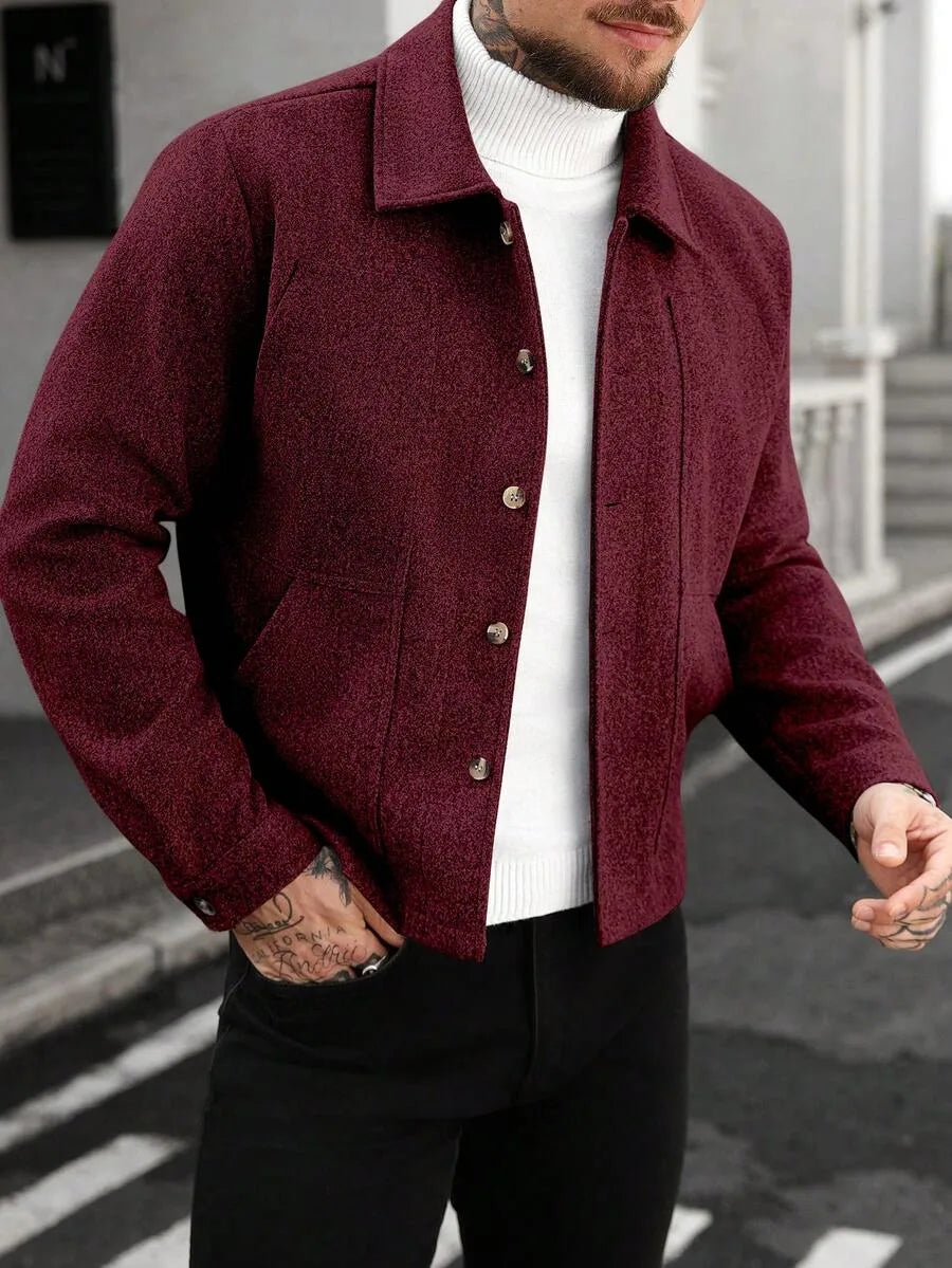 Bomberjack met collared neckline