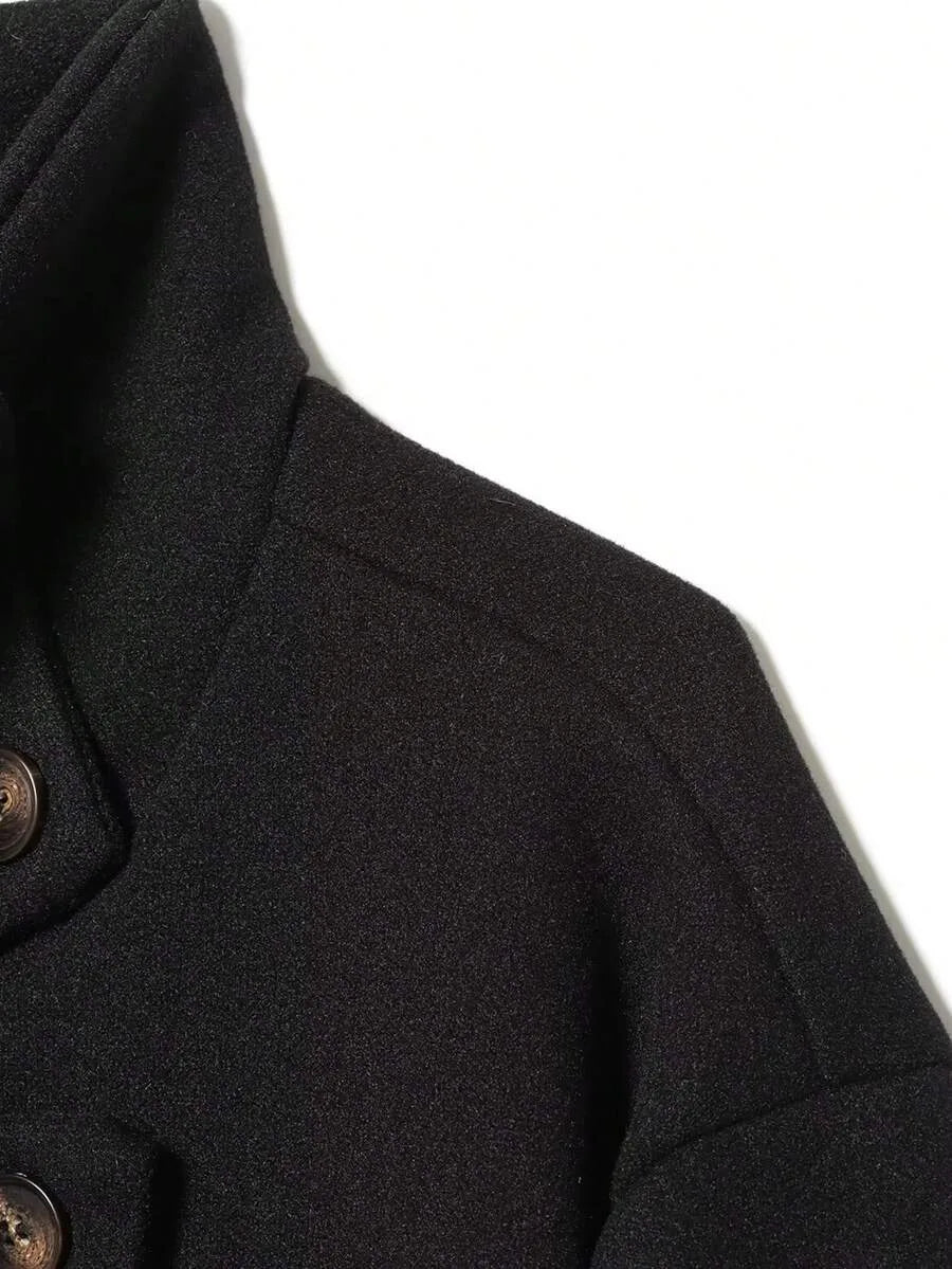 Korte khaki jas met opstaande kraag