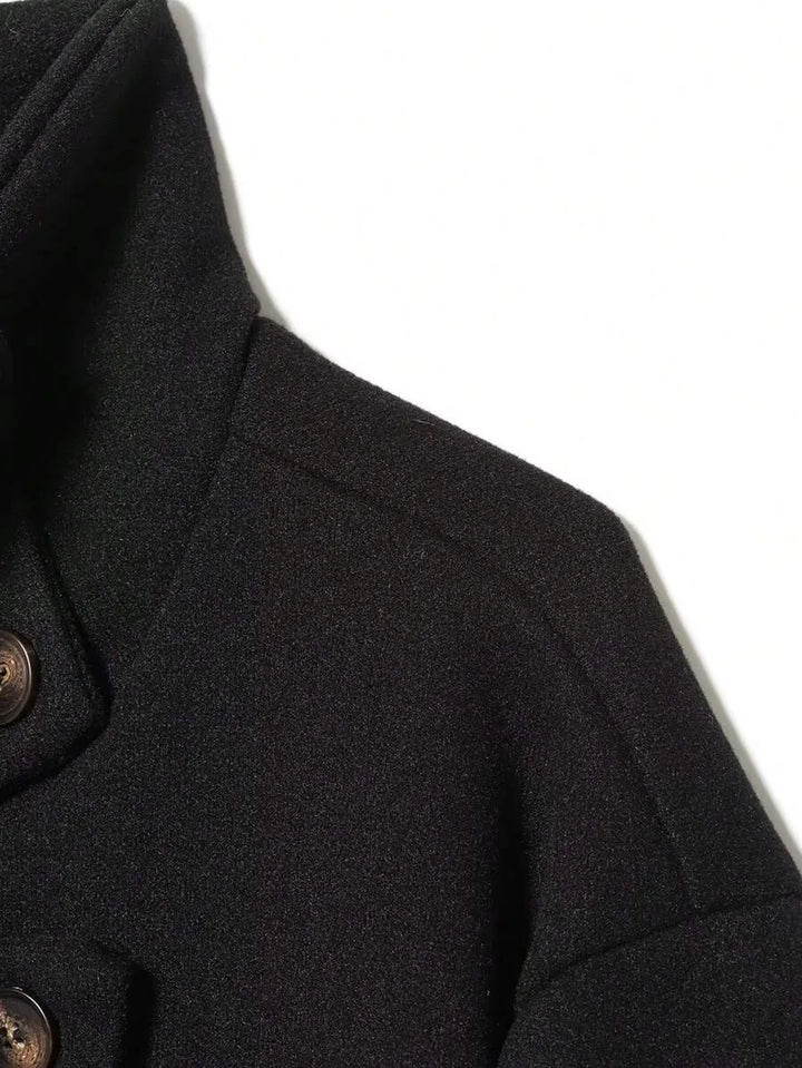 Korte khaki jas met opstaande kraag