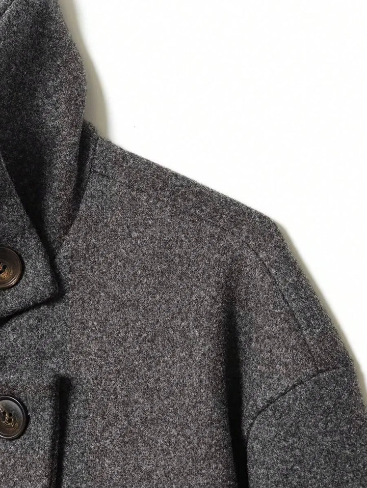 Korte khaki jas met opstaande kraag