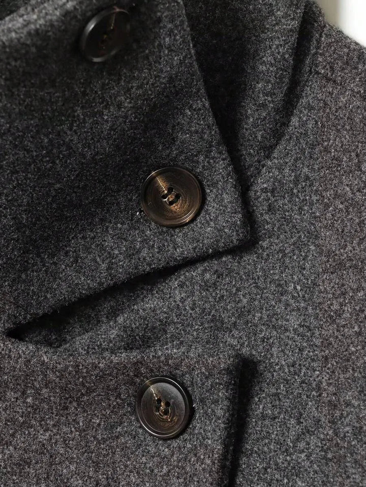 Korte khaki jas met opstaande kraag