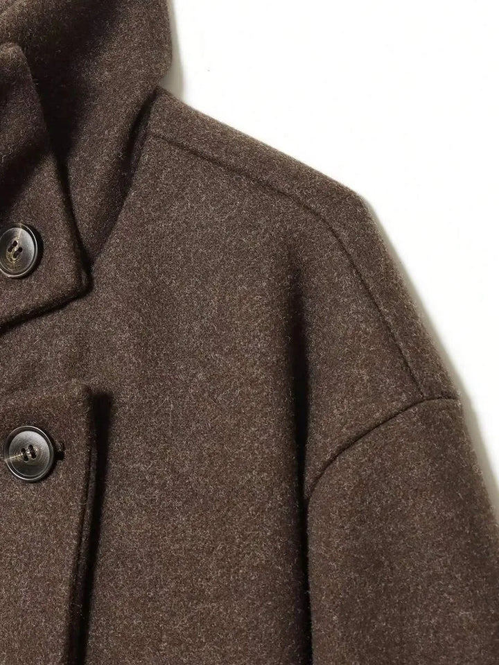 Korte khaki jas met opstaande kraag