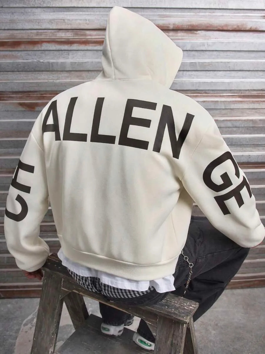 Oversized hoodie met letterprint