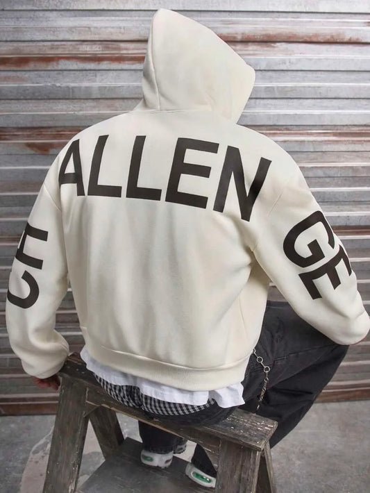 Oversized hoodie met letterprint