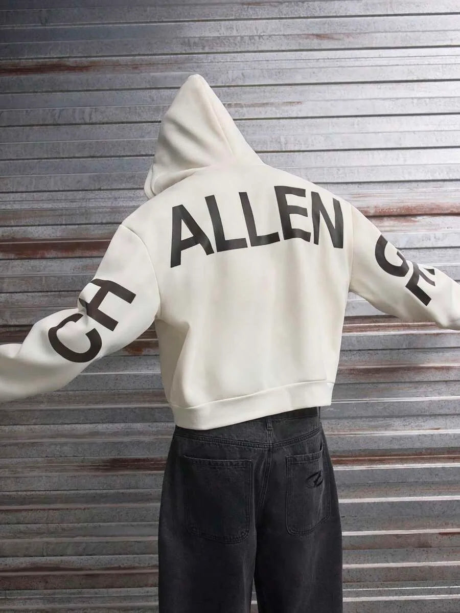 Oversized hoodie met letterprint