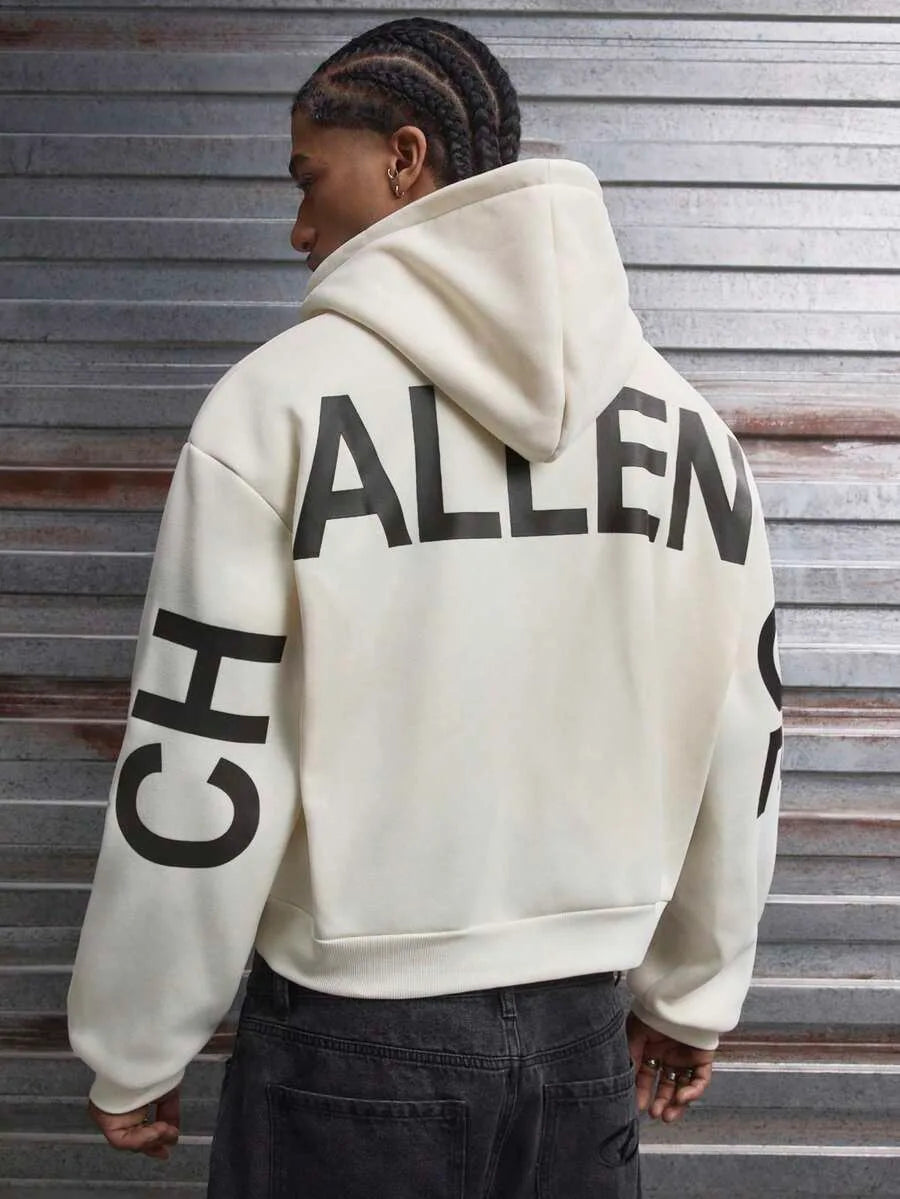 Oversized hoodie met letterprint