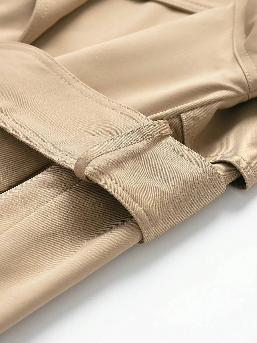 Trench coat met ceintuur en zakken